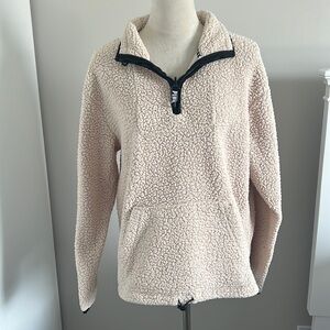 PINK sherpa quarter zip